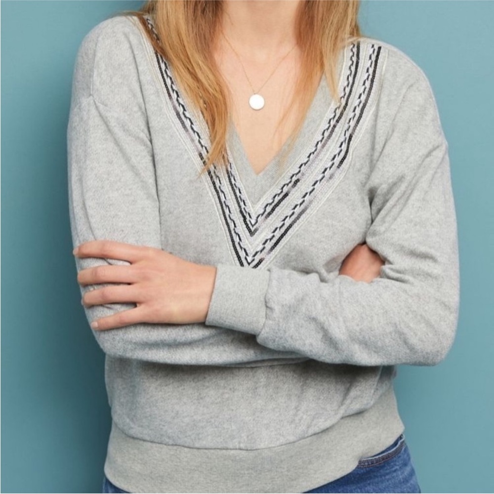 Anthropologie & Layered V Neck Sweater